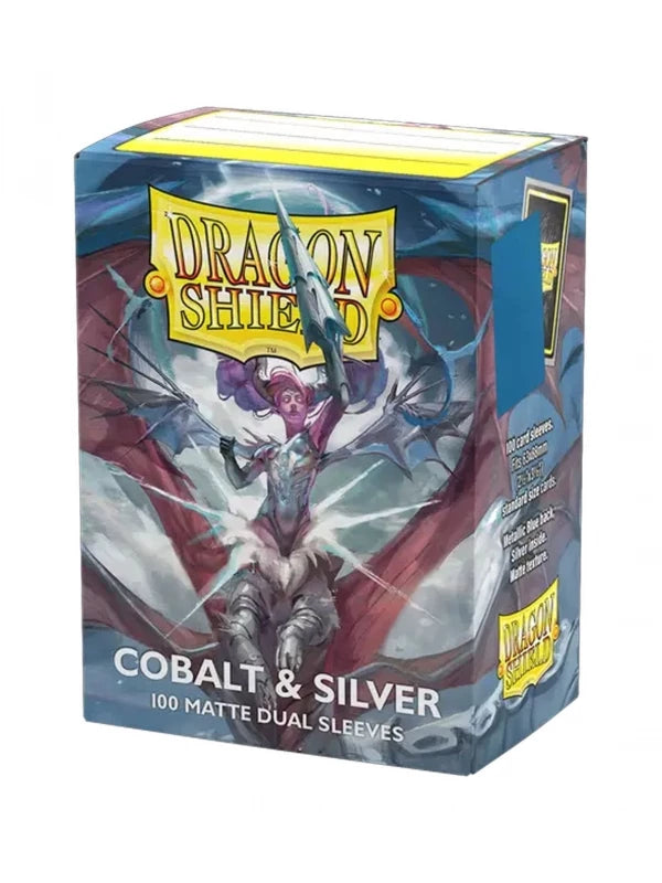 Fundas Standard Matte Dual (100 unidades) Cobalt/Silver