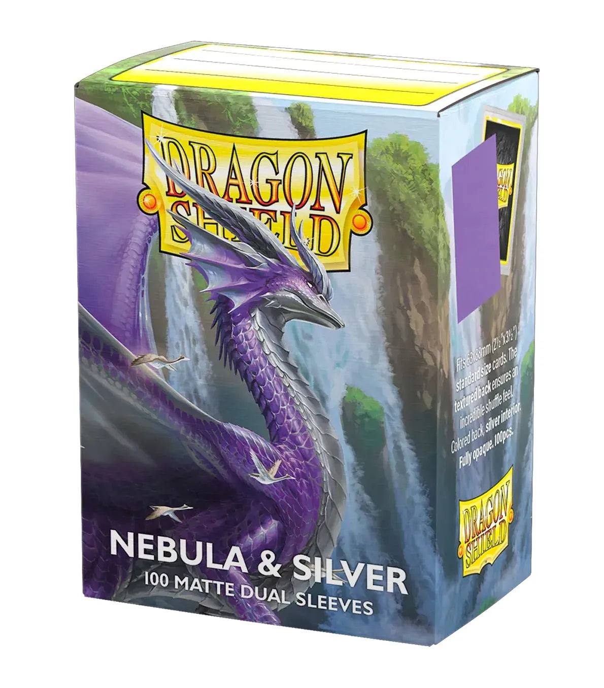 Fundas Standard Matte Dual (100 unidades) Nebula & Silver - Dragon Shield
