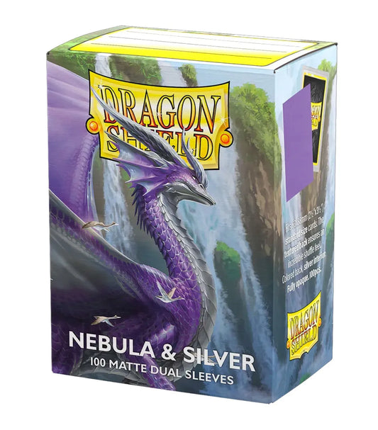 Fundas Standard Matte Dual (100 unidades) Nebula & Silver - Dragon Shield
